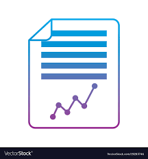 graph chart on paper icon image