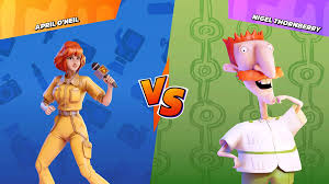 Nickelodeon All-Star Brawl Gameplay - Nigel Thornberry vs. April O'Neil -  GameSpot