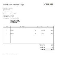 Voorbeeld Offerte