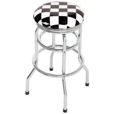 Black And White Checkered Bar Stools Checker Double Ring Retro Bar Stool T5511 Lamps Plus Retro Bar Stools Bar Stools Counter Stools