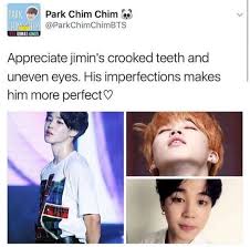 Makes Me Feel A Bit Better About Myself For Some Reason Xdd I Have Crooked Teeth And Uneven Eyes Too As Well As His Full Li Bts Jimin Bts Boys Bts