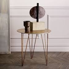 Brass Hairpin Side Table Modern Accent Tables Brass Accent Table Side Table