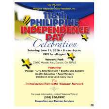 Since the middle of the sixteenth century, the philippines had been part of the spanish empire. All Day Festival To Mark Carson S 118th Philippine Independence Day Celebration Easy Reader News
