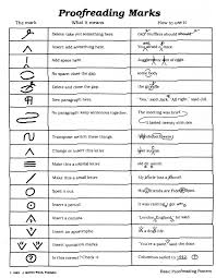 Proofreading Marks Editing Writing Editing Symbols English Writing Skills