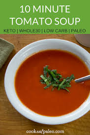 10 Minute Paleo Tomato Soup Recipe Homemade Tomato Soup Recipe Homemade Soup Recipe Paleo Tomato Soup