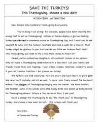 Turkey Persuasive Text Questions Writing Persuasive Text Persuasive Writing Examples Persuasive Letter