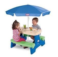 Little Junior Folding Picnic Table Umbrella Portable Set Patio Outdoor Bench New Kids Picnic Table Little Tikes Picnic Table Picnic Table With Umbrella