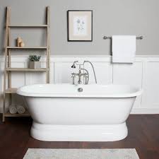 union cast iron pedestal double ended tub