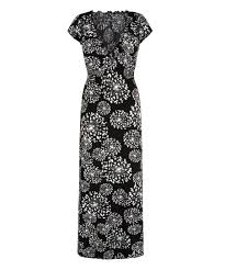 Iska London Black White Dandelion Maxi Dress