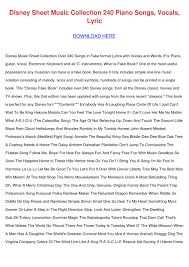 It's completely free to download and try the listed sheet music, but you have to delete the files after 24 hours of trial period.don't forget, if you like the piece of music you have just learned playing, treat the artist with respect, and. Disney Sheet Music Collection 240 Piano Songs By Seymoursaldivar Issuu