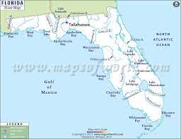 Florida River Map Florida Okeechobee Lake Map Of Florida