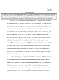 When it comes to writing a cv, it helps to have a solid example of a good cv to benchmark your own cv against. Clinical Exemplar Nursing Patient