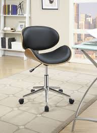 Coaster 800614 Modern Black Walnut Chrome Office Chair On Casters Adjustable Office Chair Mid Century Office Chair Coaster Furniture