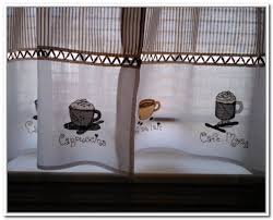 Coffee Cup Curtains For Kitchendoors And Windows Gallery Coffee Theme Kitchen Kitchen Decor Themes