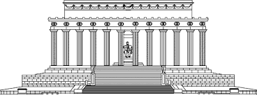 Vector illustration of two colored and black lincoln memorial vector icons designs can be used for mobile, ui, web. The Lincoln Memorial Enchantedlearning Com