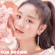 Kính áp tròng Zlens THÚY LENS cho mắt cận màu nâu tự nhiên Elin Brown độ  cận 0