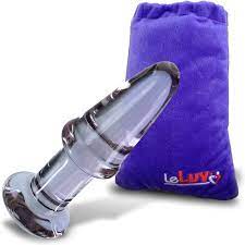 Amazon.com: LeLuv 肛塞初學者5 英吋(約12.7 公分)玻璃肛門玩具紫色套組附優質加墊收納袋: 健康與家庭