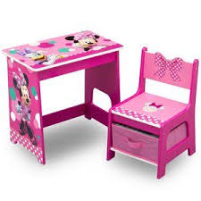 Dollhouse Bedroom Furniture Desk And Chair Set Kids Wood Kid Desk