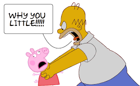 The strangling is supposedly caused by bart annoying homer, but the answer to even before this joke homer's strangling bart always made me uneasy. Homer Strangling Peppa The Simpsons Know Your Meme