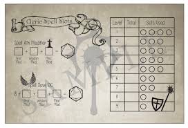 Cleric Spell Tracker Etsy In 2021 Dnd Character Sheet Dungeons And Dragons Game Dnd Tiefling