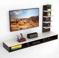 This farmhouse style console features a deep brown wood tone with durable construction. Bluewud Primax Engineered Wood Tv Entertainment Unit Brown Amazon In Furniture