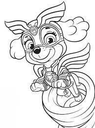 The paw patrol wishes you a happy birthday! Paw Patrol Mighty Pups Coloring Pages Chase Novocom Top