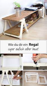 Badezimmer regal für die dusche selber bauen. Diy Regal Regal Bauen Mit Mini Klappbocken Regal Selber Bauen Regal Bauen Diy Mobel Anleitung