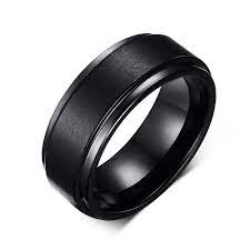 8mm Black Tungsten Carbide Matte Fashion Men Ring Black Tungsten Rings Mens Wedding Rings Tungsten Black Tungsten Carbide Ring