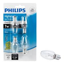 Philips 415463 Clear Night Light 7 Watt C7 Candelabra Base Light Bulb J And Ocean