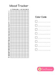 free printable year in pixels mood tracker for planner