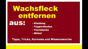 Kippt die kerze um, können wachsflecken nicht nur auf der kleidung und der tischdecke, sondern mitunter auch auf dem teppich landen. Anleitung Wachsfleck Aus Kleidung Richtig Mit Bugeleisen Entfernen Tischdecke Jeans Teppichboden Youtube