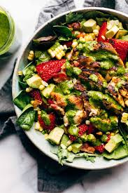 Summer Chipotle Chicken Cobb Salad With Cilantro Vinaigrette Recipe Pinch Of Yum