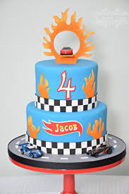 In our house, it's tradition to start the day with birthday pancakes or donut cake. Hotwheels Birthday Cakes