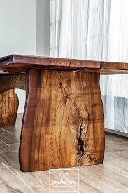 Modern Wooden Dining Table Made Of Solid Wood Ash With A Live Edge Table In Rustic Style F Wood Table Legs Wooden Dining Tables Rustic Solid Wood Dining Table