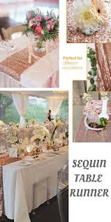 Sequin Table Runner In Rose Gold Also Available In Silver And Gold Perfect Table Decor For Wed Sequin Table Runner Gold Table Runners Holiday Christmas Gifts