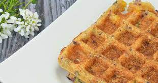 I use a 1/2 cup measuring cup or a ladle to transfer my batter to the waffle iron. Savory Semolina Waffles