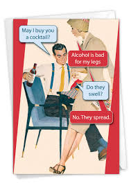 Amazon.com : NobleWorks - Funny Retro Birthday Card with Envelope - Adult  Humor, Celebration Greeting - Bad For Legs 0754 : Greeting Cards : Office  Products