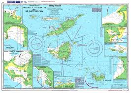 Anguilla St Martin St Barthelemy Nautical Map Anguilla