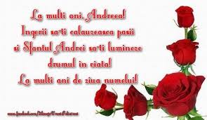 Draga andrei, de ziua numelui tau iti dorim un sincer la multi ani, sa ai parte de multi bani, sanatate si voie buna. Pin On Felicitari De Sfantul Andrei