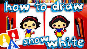 How To Draw Cute Snow White Kawaii Art For Kids Hub Art For Kids Hub Cute Drawings Snow White Art