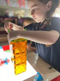 Term 1 Highlight: Our Pre-Prep girls were mesmerised investigating light  and colours, using their light tables and coloured transparent shapes! 🌈