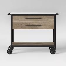 Derry Stone Top Mixed Material Kitchen Island Brown Threshold Kitchen Island Cart Rolling Kitchen Island Wood Kitchen Island