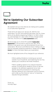 Habe das heute per E-Mail erhalten. Sieht so aus, als würden sie dem  Beispiel von Netflix folgen. : rHulu
