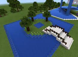 Minecraft Bridge And Garden And Pond Minecraft Houses Minecraft Bridge Minecraft Projects