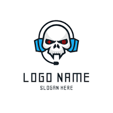 Skeleton And Headset Esports Logo Logo Maker How To Make Logo Logo Design
