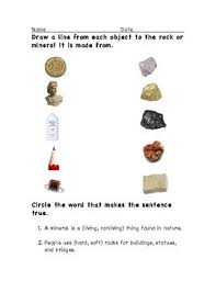 Science Rocks And Minerals Assessment Worksheet Primary Level Free Minerals Rocks And Minerals Science For Kids
