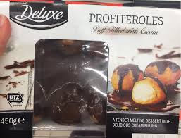 ʃu a la kʁɛm) is a filled french choux pastry ball with a typically sweet and moist filling of whipped cream, custard. Profiteroles Deluxe 450 G E