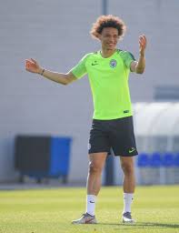 24, 2020 file photo, bayern's leroy sane sits on the pitch during the uefa super cup soccer match between bayern munich and sevilla at the puskas arena in budapest. Manchester City S Leroy Sane In Action During Training At Manchester Leroy Sane Manchester City Leroy