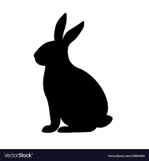 Rabbit Silhouette In Vector Easter Bunny Can Be Used As A Stencil Or Template For Festive Decorations Rabbit Silhouette Bunny Silhouette Rabbit Illustration