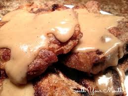 Italian dressing is the key, but soy sauce adds a delicious twist. South Your Mouth Fried Pork Chops And Country Gravy